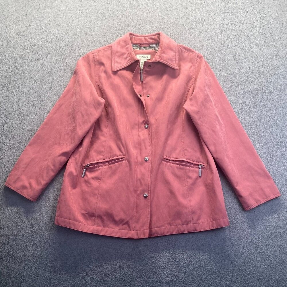 Westbound Womens Pink Jacket Size M Full Zip,Soft,Pockets,Lined,Inner Pocket